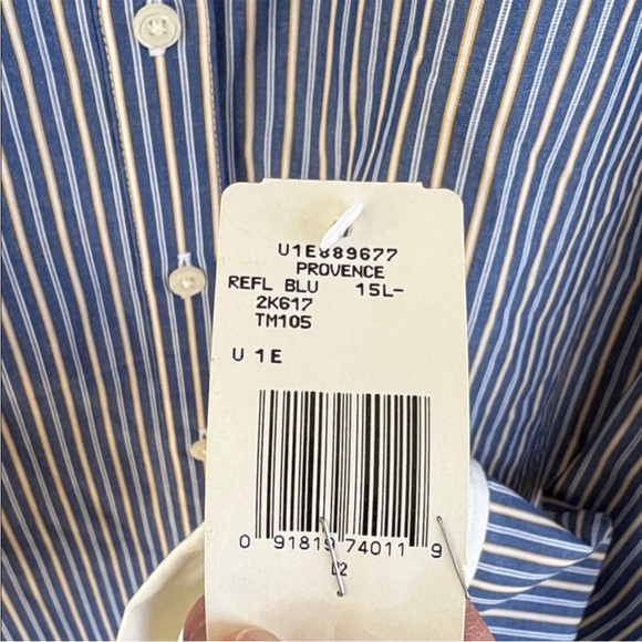 NWT Ralph Lauren Logo Monogram
Striped Button Front Top Size 1X - Picture 5 of 9